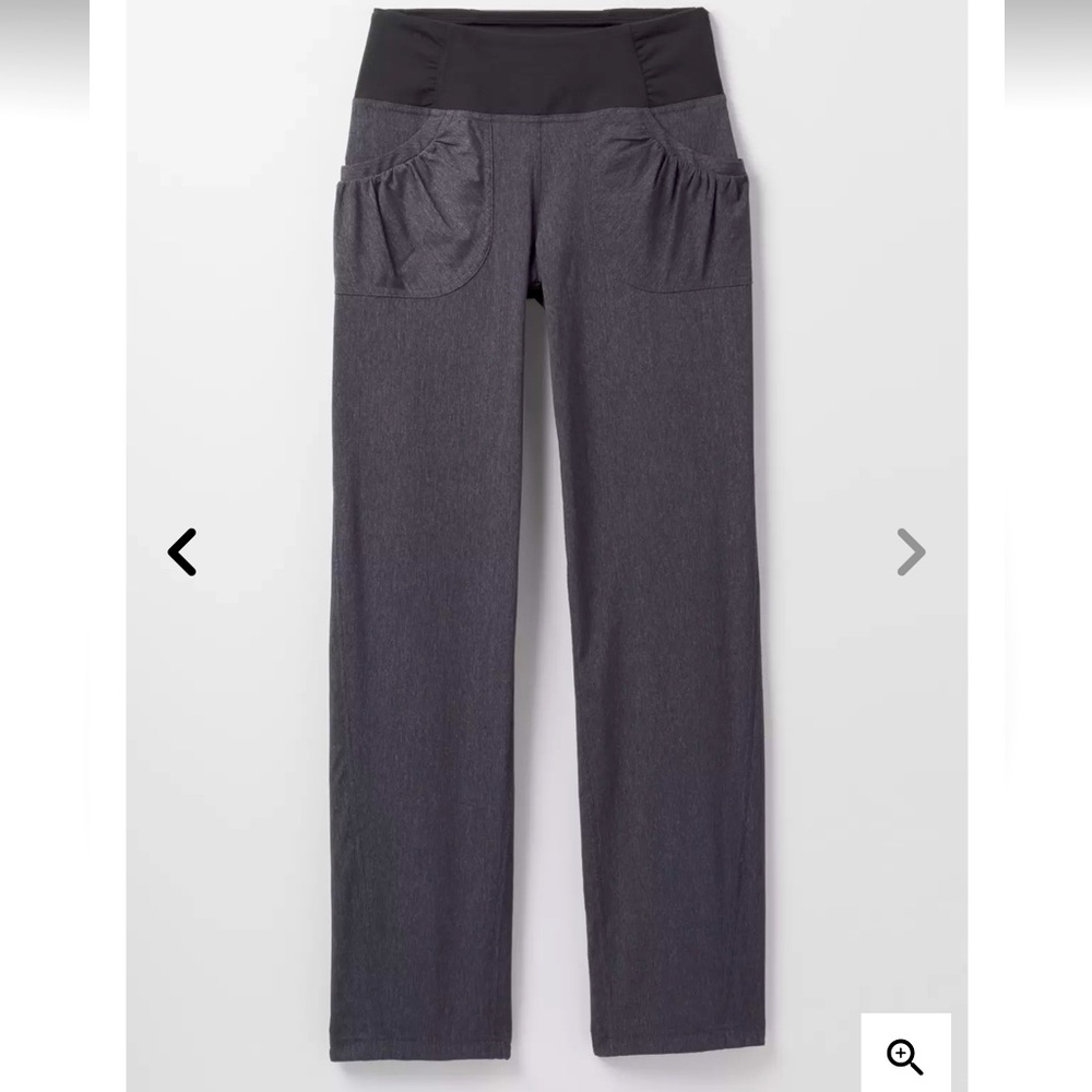 NWT PrAna Summit Pant. Heather Gray. Awesome pocket pleats. Stretchy waist band.
